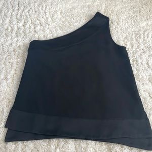 Banana Republic one shoulder tuxedo shirt